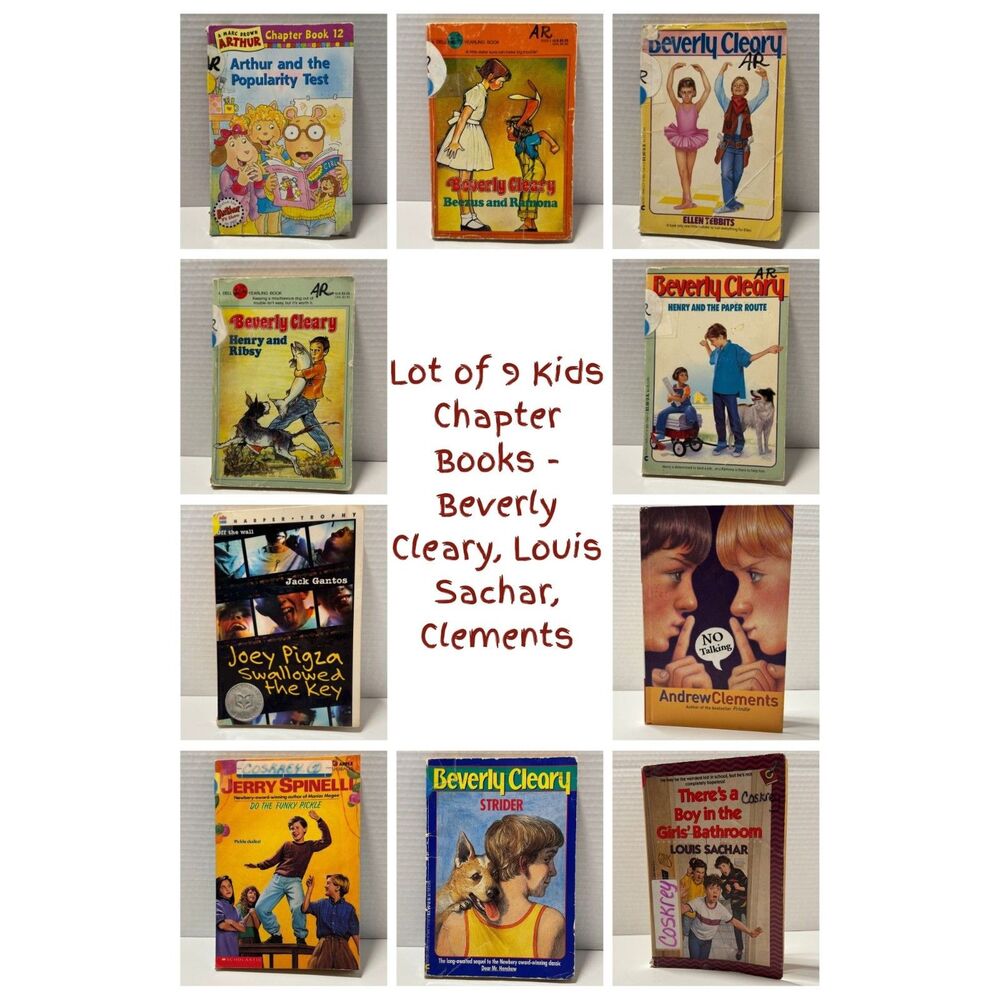 Vintage Kids Chapter Book Lot (10 Books) Cleary Sachar Spinelli Clements Arthur